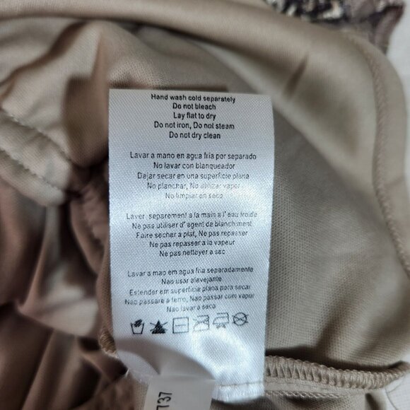 Alex Evenings Women's Sequined Embroidered Short Sleeve Taupe Blouse Size S (11) - Picture 11 of 11